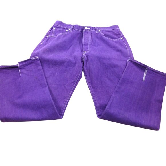 Levi Strauss & Co. Other - Levis 501 Purple Button Fly Straight-Leg Jeans W36 L30 Vintage Denim Pants *LEGS